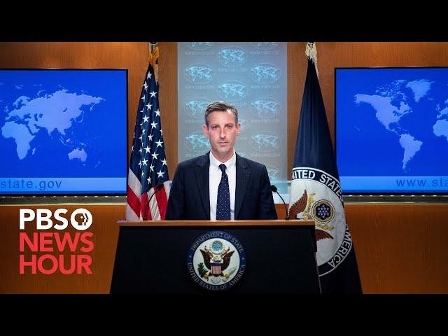 WATCH LIVE: State Department holds news briefing as Russian barrage on Kyiv knocks out water in city