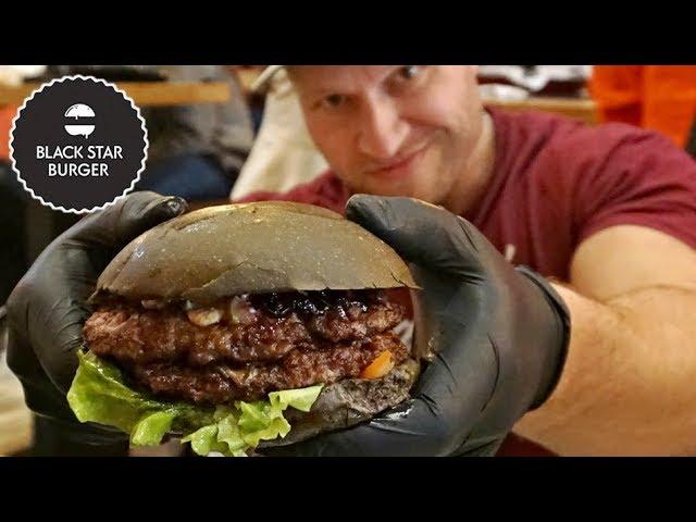 Eating Russia's BLACK STAR Burger by Тимати (Timati)