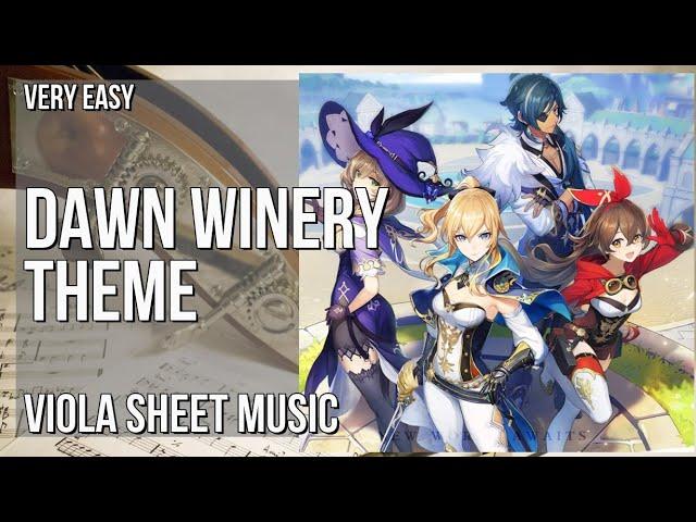 Viola Sheet Music: How to play Dawn Winery Theme (Genshin Impact) by Yu Peng Cheng