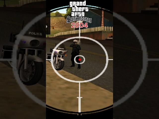 EVOLUTION OF GTA GAMES POLICE SNIPER FOOT ? #gtavicecity #gtasanandreas #gta4 #gta5 #rockstargames