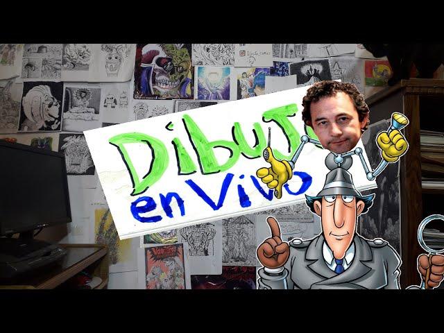 DIBUJO EN VIVO / NUEVO SEGMENTO /  Dibujando a Inspector Gadget interpretado por Daniel Muñoz