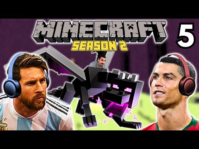 CAN WE BEAT THE ENDER DRAGON? - Messi & Ronaldo play Minecraft!