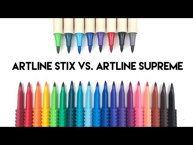 Artline Stix VS. Artline Supreme Brush Markers