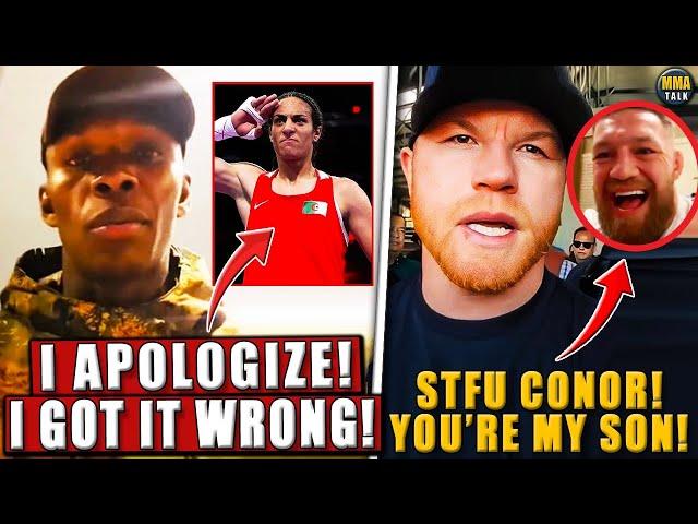 Israel Adesanya PUBLICLY APOLOGIZES to Imane Khelif for calling her a tr@ns!Canelo RESPONDS to Conor