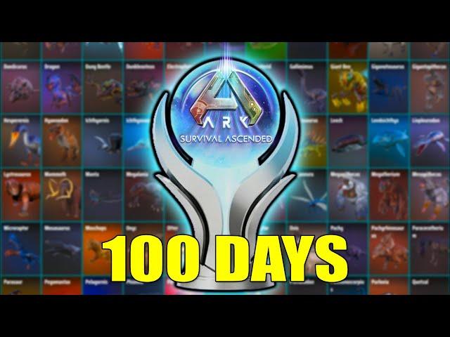 100 Days to Tame EVERY Creature in ARK Ascended!