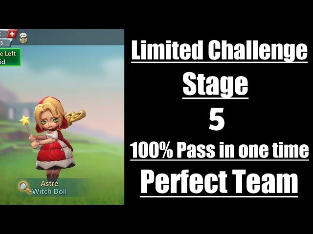 Lords mobile limited challenge dark disaster stage 5|witch doll stage 5|Astre stage 5