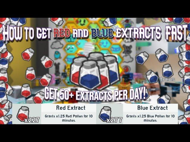 How to get Red & Blue Extracts *FAST!* | Bee Swarm Simulator