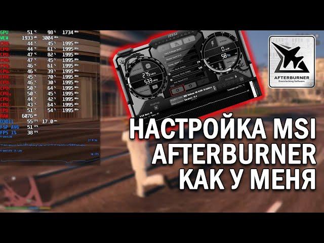 Как настроить мониторинг MSI Afterburner как у меня