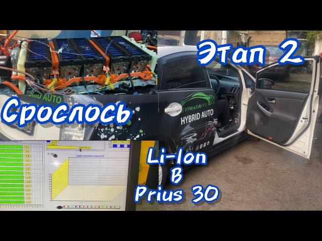 Toyota Prius 30 установка ВВБ  Li-Ion от Honda 