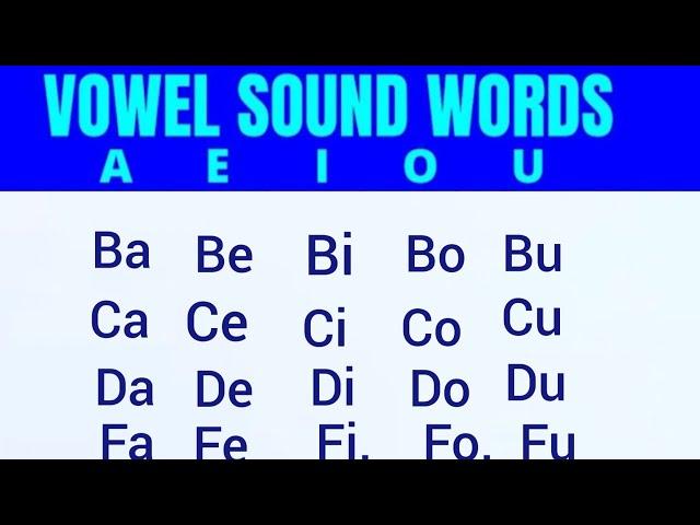 Learning to pronounce words using vowels@eiva education home