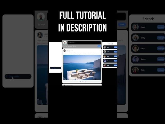 Social Media App Design with React & Tailwind Tutorial #react #tailwindcss #webdevelopment #css