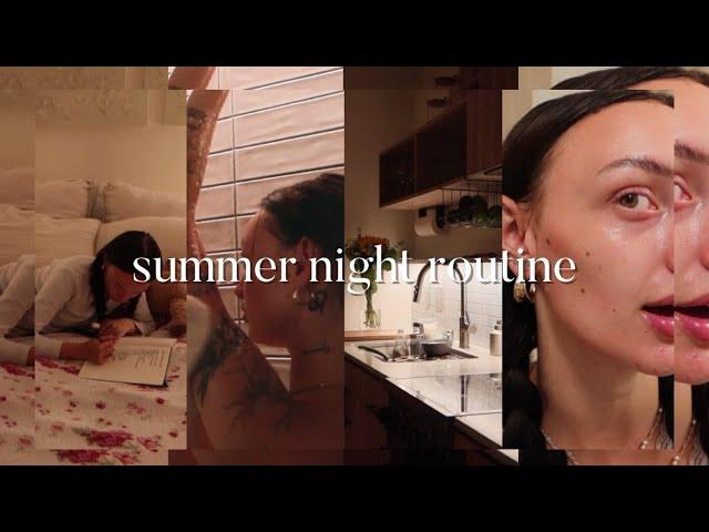 spend the night with me | relaxing & productive summer night routine