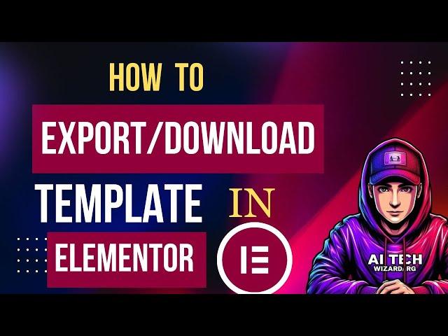 How to Export or Download Template In Elementor Word press