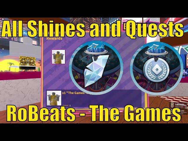 All 5 Shine Locations in RoBeats | All Badges for The Games | Earn 1000 Task Points