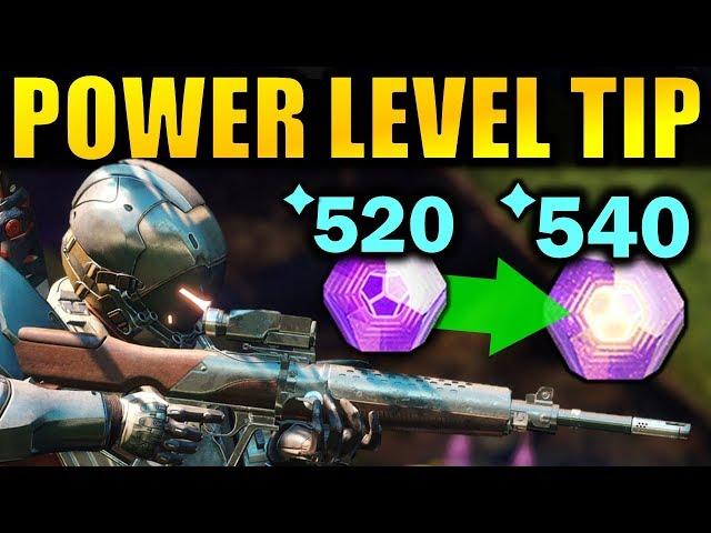 Destiny 2: BIG POWER LEVELING TIP! - Get to 600 Power Faster | Forsaken