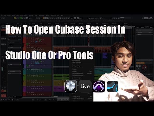 How to open Cubase session in Studio One Or Pro Tools | Cubase 14 Tutorial |