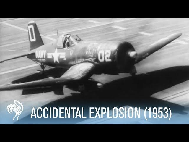 Cameraman Accidentally Killed In Explosion on US Aircraft Carrier (1953) | War Archives