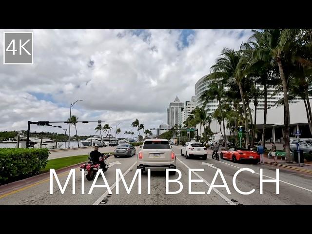 Miami Beach Florida City Drive 4K - Driving Tour South Beach - Art Deco District