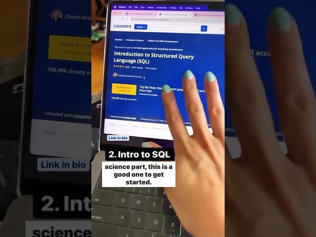 Sundas Khalid is sharing three of her favorite SQL programs on Coursera 