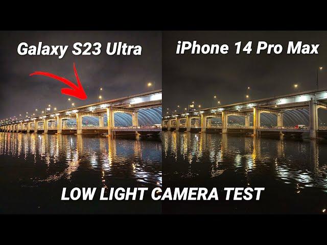 Galaxy S23 Ultra vs iPhone 14 Pro Max Camera Test After Updates (Night Time)