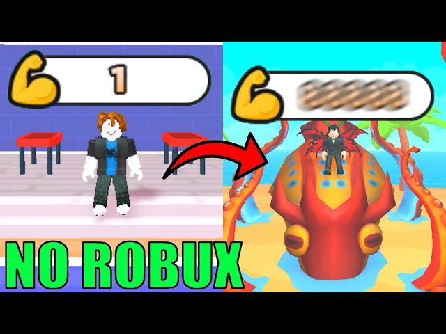 NOOB to PRO with *NO ROBUX* (f2p) in Roblox Arm Wrestling Simulator