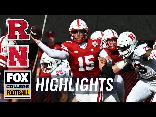 Rutgers Scarlet Knights vs. Nebraska Cornhuskers Highlights | FOX College Football