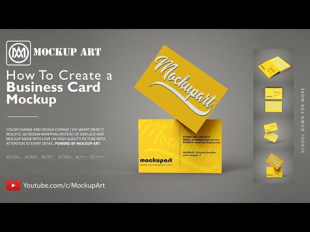 How to make a Business Card mockup | Photoshop Mockup Tutorial