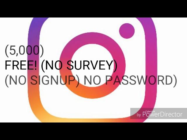 (2017 )Get Free Instagram followers (No Survey) (No signup) (no password)