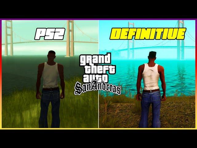 GTA San Andreas: PS2 VS DEFINITIVE EDITION | The Ultimate Comparison & Locations