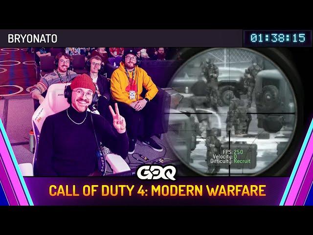 Call of Duty 4: Modern Warfare by bryonato in 1:38:15- Awesome Games Done Quick 2025