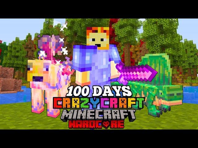 I Survived 100 Days in CRAZY CRAFT in HARDCORE Minecraft...