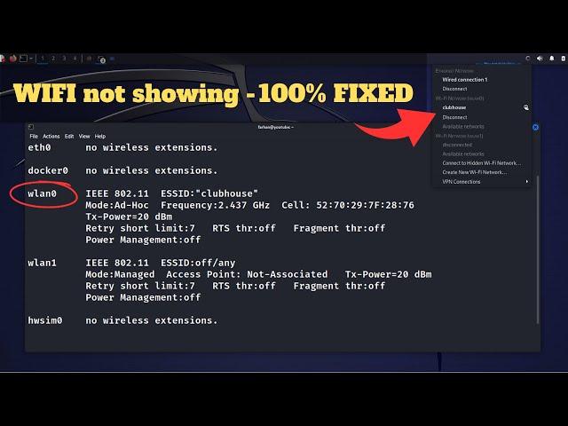 How to Enable WLAN0 for WIFI Connection on Kali Linux