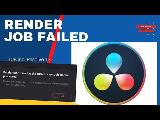 Solved Render Job Failed DaVinci Resolve | Render Job Failed Error | Render Job Failed