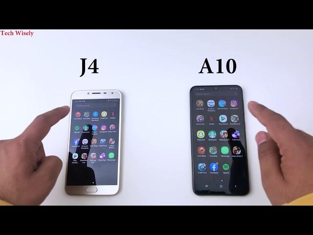 SAMSUNG J4 vs A10 | Speed  Test Comparison