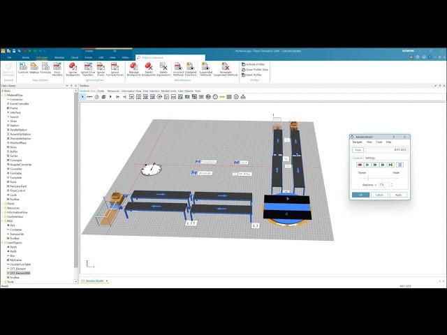 Tecnomatix Plant Simulation Tutorial: How to create a two-lane turntable