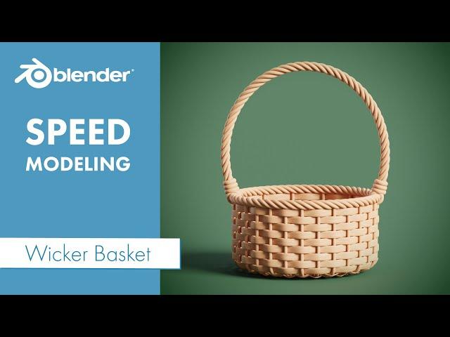 Wicker Basket Speed Modeling In Blender