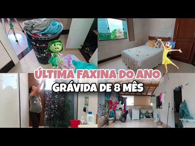 ÚLTIMA FAXINA COMPLETA DO ANO NA CASA TODA E LAVANDO ROUPA|GRÁVIDA DE 8 MÊS|QUASE NÃO DEI CONTA