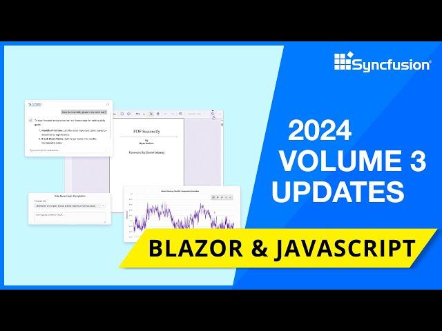 Syncfusion Blazor and JavaScript Updates—2024 Volume 3