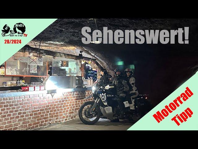 Mit dem Motorrad in die Bikerhöhle Pekelné Doly