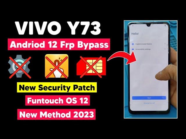 Vivo Y73 (V2059) Android 12 Frp Bypass New Method | OS12 Google Account Remove New Solution 2023