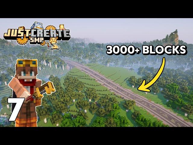 I Built a 3000+ BLOCK RAILWAY in Minecraft Create Mod (#7)