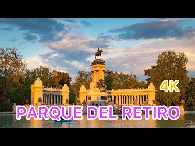 EL PARQUE DEL RETIRO 4k. Paseo único por el Parque del Retiro de Madrid. DESCUBRE MADRID.