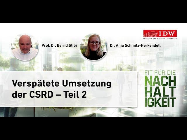 4#2 Verspätete Umsetzung der CSRD - Teil 2