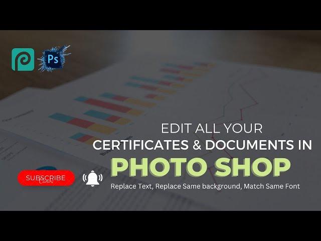 Edit Certificates In Photoshop||Photo pea||Replace Text||Replace Color||Edit Same Background.