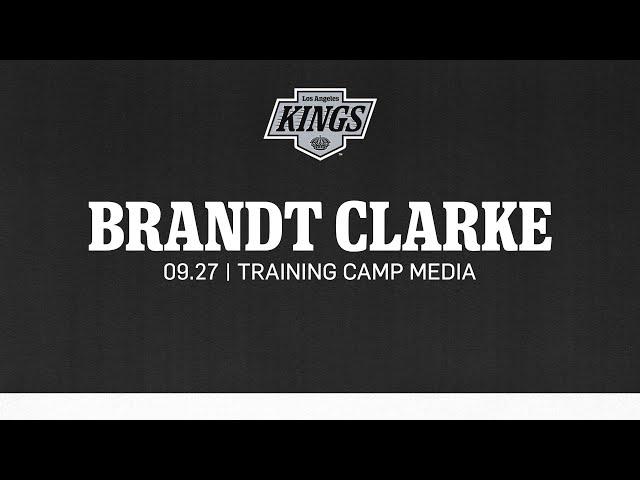 Defenseman Brandt Clarke | 09.27 LA Kings Training Camp Media Availability