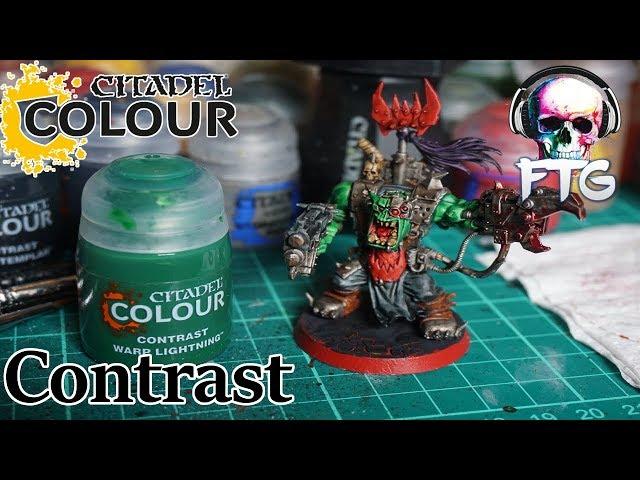 Citadel Contrast Paint on a Ork Warboss