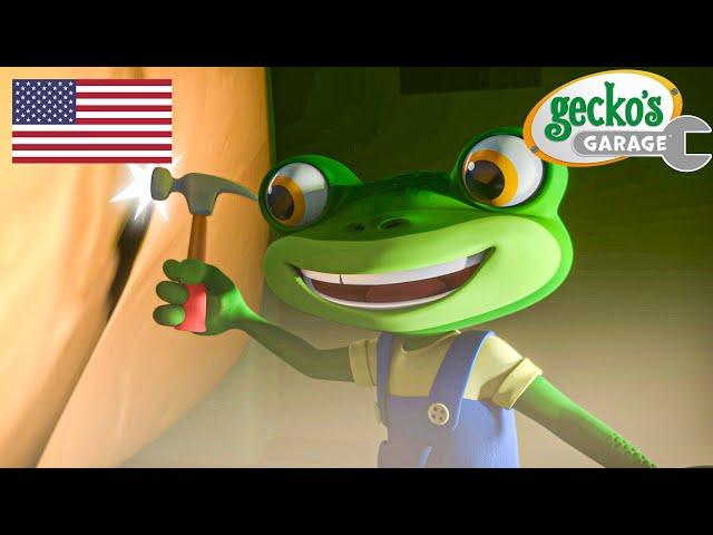 Stuck in a Tunnel! | Gecko's Garage | Truck Cartoons for Kids