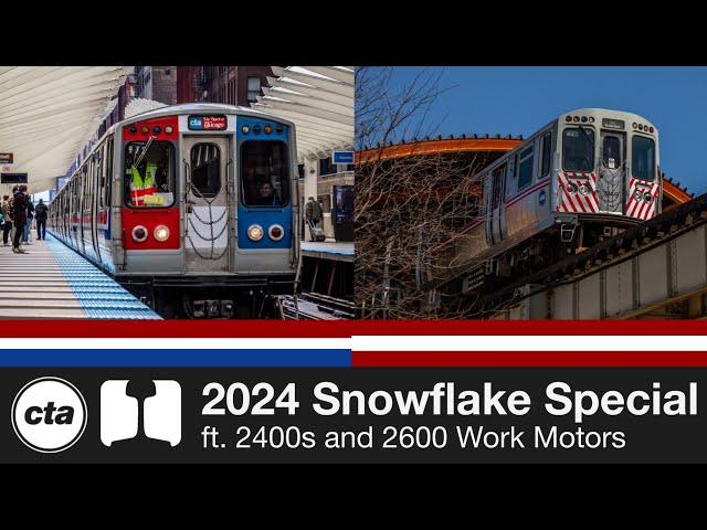 CTA 'L' - 2024 IRM Snowflake Special ️ (ft. 2400s and 2600 series Work Motors)