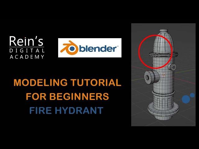 Fire Hydrant 3D Model Modeling Basics Tutorial - Free Blender Course Online for Beginners