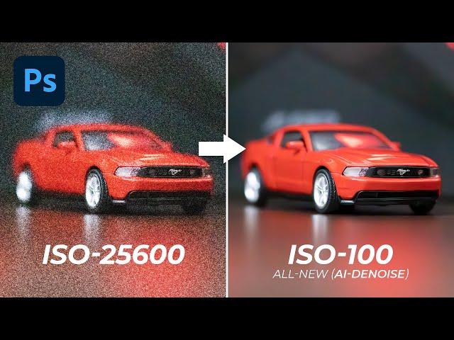 1-Click Remove Noise with AI-Denoise in Photoshop | Remove High ISO Noise